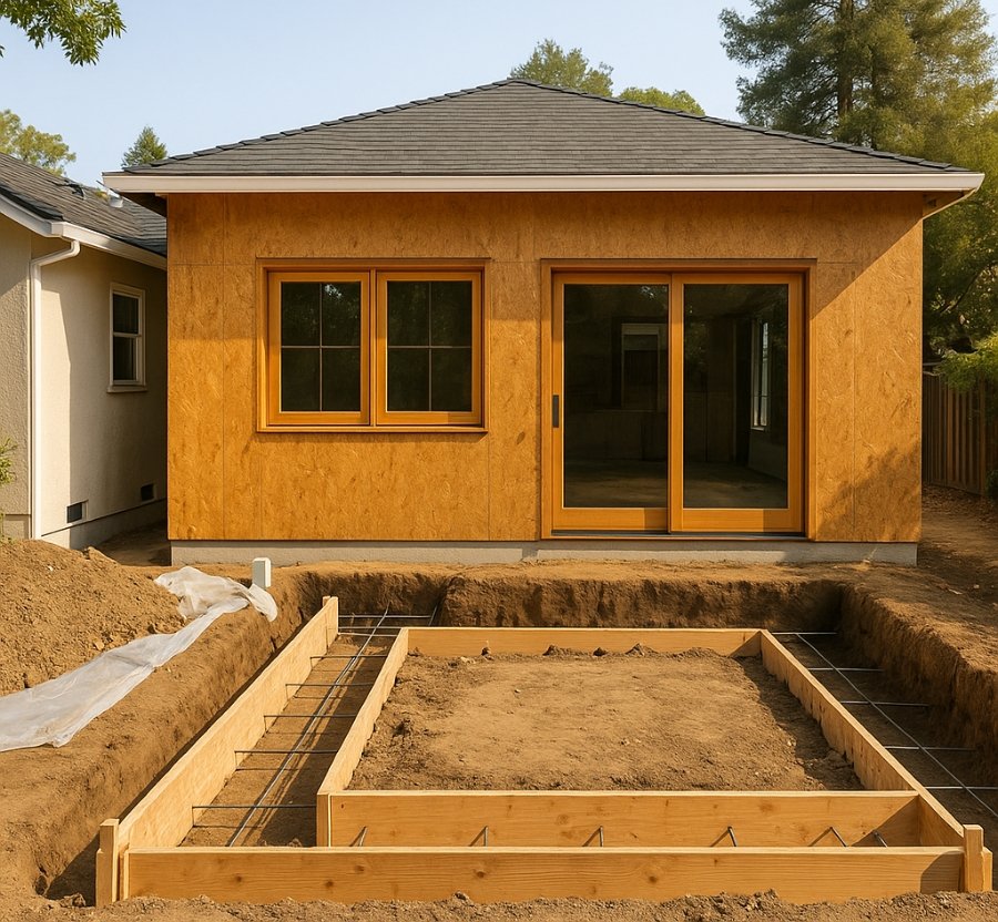 room addition from outside