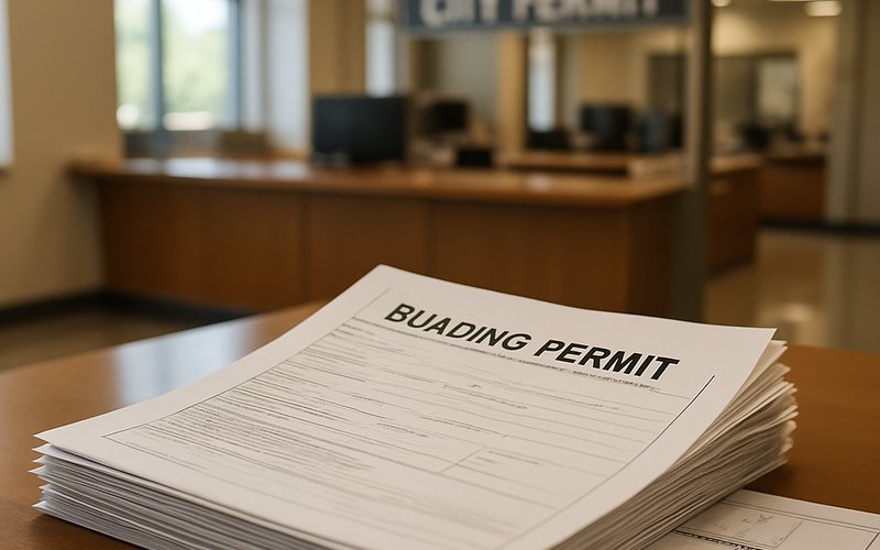 Building permit documents for a home addition or ADU project submitted to Palo Alto Development Services Center
