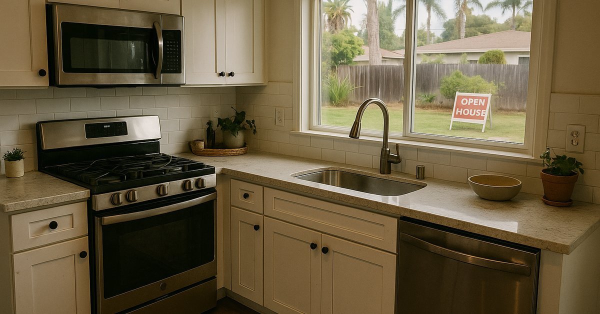 Remodeled kitchen staged for sale showing the kind of upgrade that drives resale value in Palo Alto